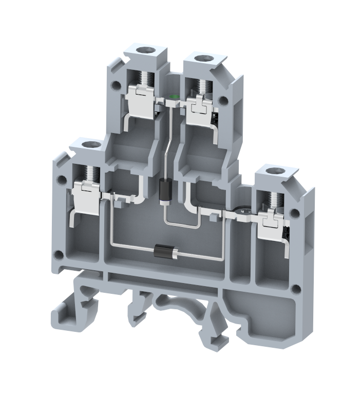 KUDD4D3 Terminal Blocks Screw Connection Diode Terminal Blocks Manufacturer and Supplier in India – Elmex 