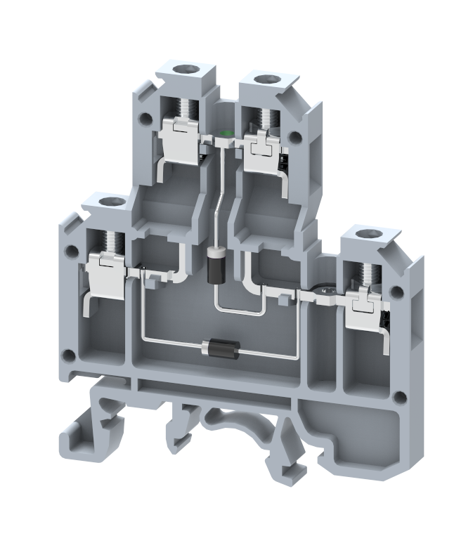 KUDD4D4 Terminal Blocks Screw Connection Diode Terminal Blocks Manufacturer and Supplier in India – Elmex 