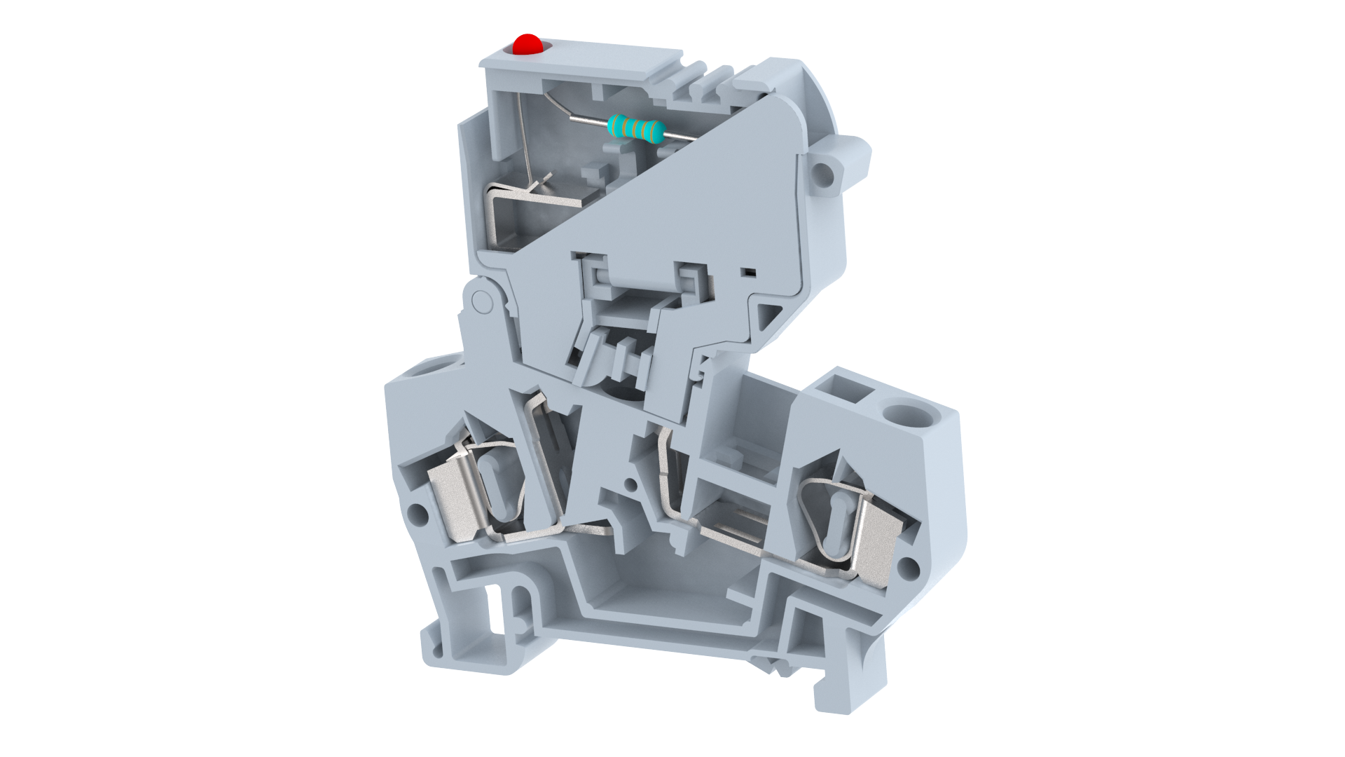 DCF4A2 Terminal Blocks Spring Cage Connection Fuse Terminal Blocks Manufacturer and Supplier in India – Elmex 