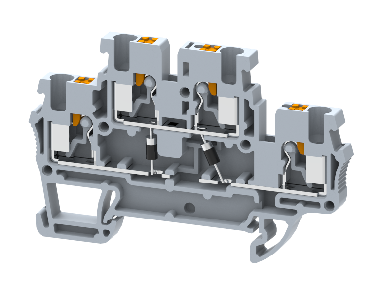 PQ2.5-2T-D1 Terminal Blocks Push In Connection Diode Terminal Blocks Manufacturer and Supplier in India – Elmex 