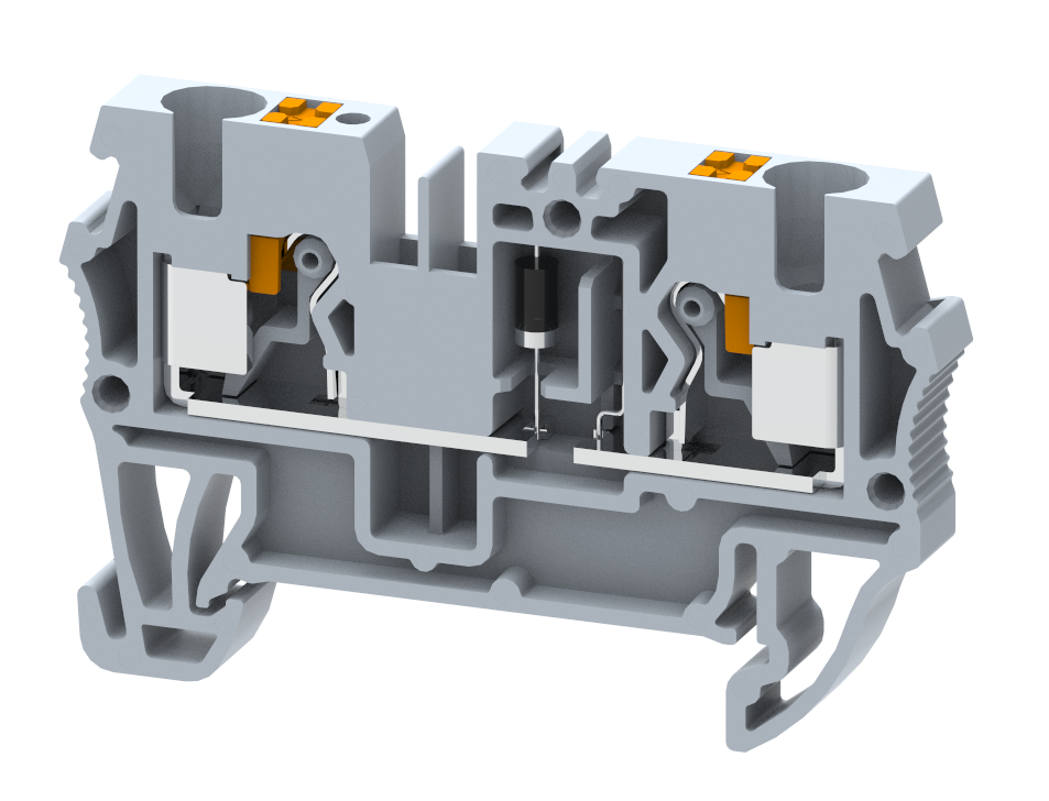 PQ4-D Terminal Blocks Push In Connection Diode Terminal Blocks Manufacturer and Supplier in India – Elmex 