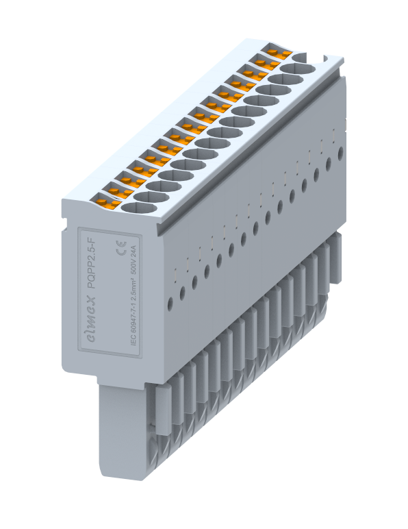 PQPP2.5F-15W Terminal Blocks Push In Connection Pluggable Terminal Blocks Manufacturer and Supplier in India – Elmex 