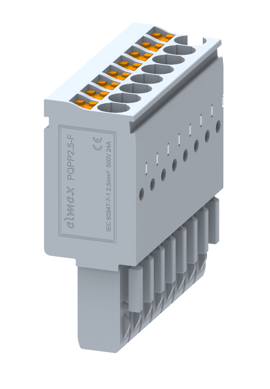 PQPP2.5F-8W Terminal Blocks Push In Connection Pluggable Terminal Blocks Manufacturer and Supplier in India – Elmex 