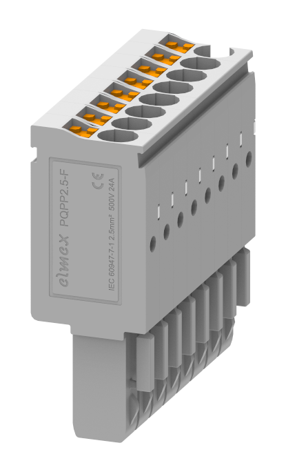 PQPP2.5F-8W Terminal Blocks Push In Connection Manufacturer and Supplier in India – Elmex 