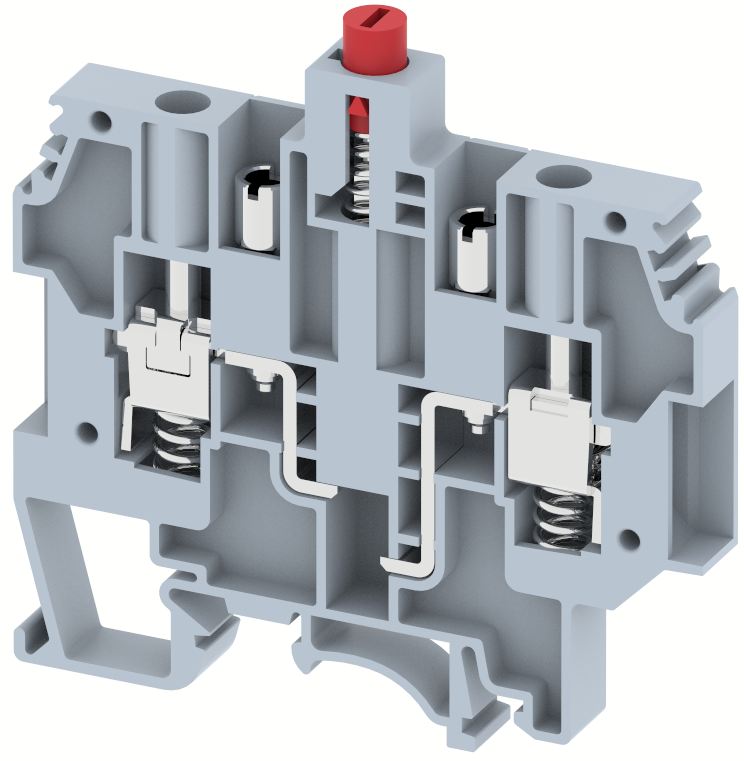 KUPTD6S Terminal Blocks Screw Connection with spring support Manufacturer and Supplier in India – Elmex 