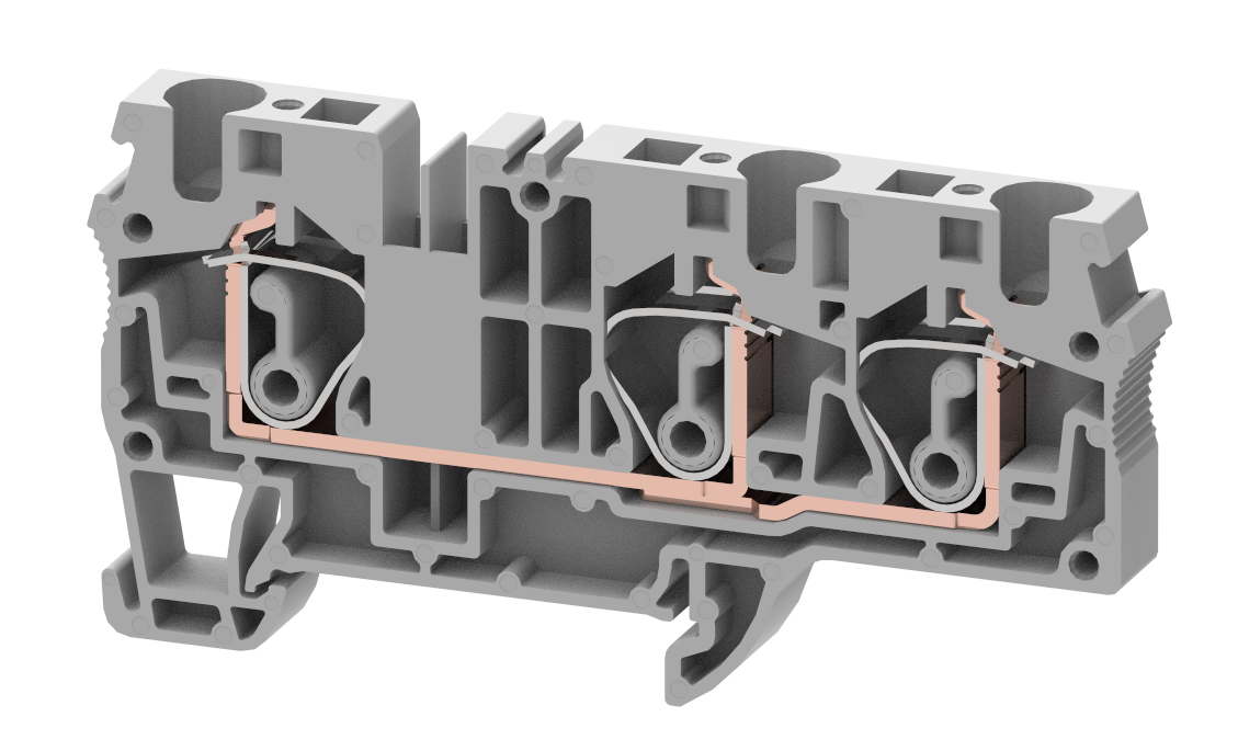 SQ6-1X2 Terminal Blocks Spring Cage Connection Manufacturer and Supplier in India – Elmex 
