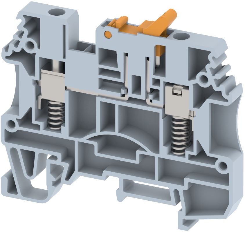 DUTKD4TSWS Terminal Blocks Screw Connection with spring support Manufacturer and Supplier in India – Elmex 
